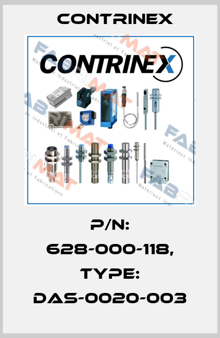 p/n: 628-000-118, Type: DAS-0020-003 Contrinex