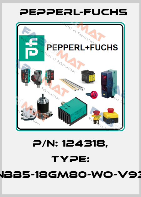 p/n: 124318, Type: NBB5-18GM80-WO-V93 Pepperl-Fuchs