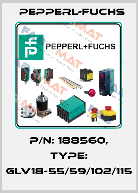 p/n: 188560, Type: GLV18-55/59/102/115 Pepperl-Fuchs