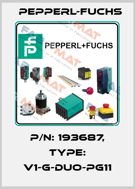 p/n: 193687, Type: V1-G-DUO-PG11 Pepperl-Fuchs