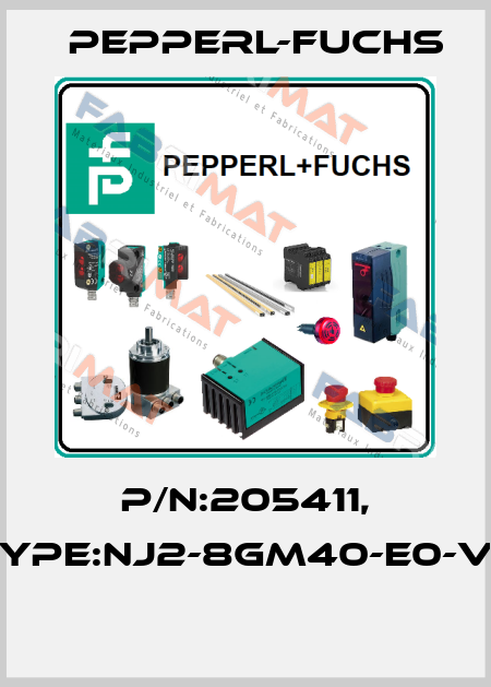 P/N:205411, Type:NJ2-8GM40-E0-V3  Pepperl-Fuchs