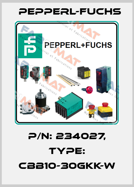 p/n: 234027, Type: CBB10-30GKK-W Pepperl-Fuchs