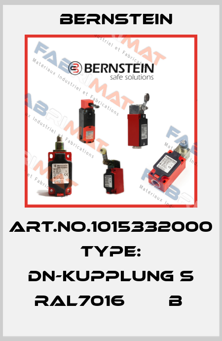 Art.No.1015332000 Type: DN-KUPPLUNG S RAL7016        B  Bernstein