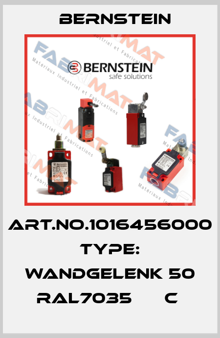 Art.No.1016456000 Type: WANDGELENK 50   RAL7035      C  Bernstein