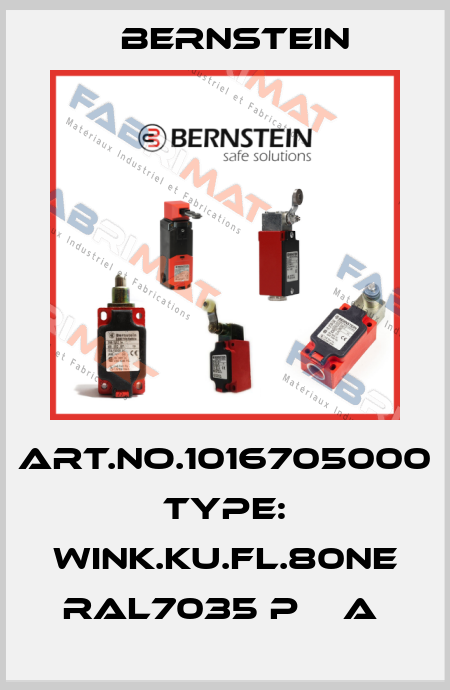 Art.No.1016705000 Type: WINK.KU.FL.80NE RAL7035 P    A  Bernstein