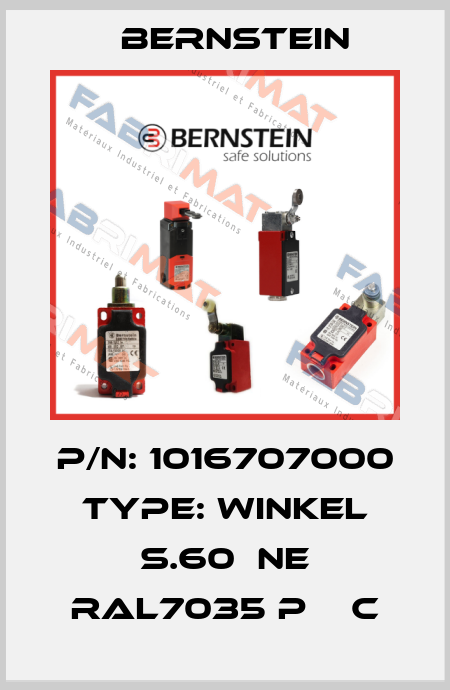 P/N: 1016707000 Type: WINKEL S.60  NE RAL7035 P    C Bernstein