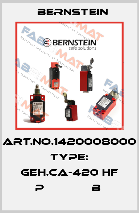 Art.No.1420008000 Type: GEH.CA-420 HF P              B  Bernstein