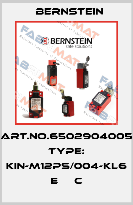 Art.No.6502904005 Type: KIN-M12PS/004-KL6      E     C Bernstein