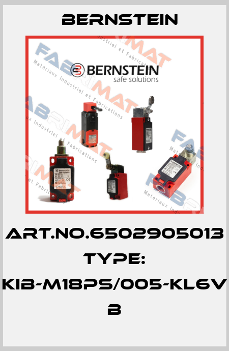 Art.No.6502905013 Type: KIB-M18PS/005-KL6V           B Bernstein