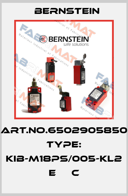 Art.No.6502905850 Type: KIB-M18PS/005-KL2      E     C Bernstein