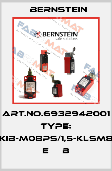 Art.No.6932942001 Type: KIB-M08PS/1,5-KLSM8    E     B Bernstein