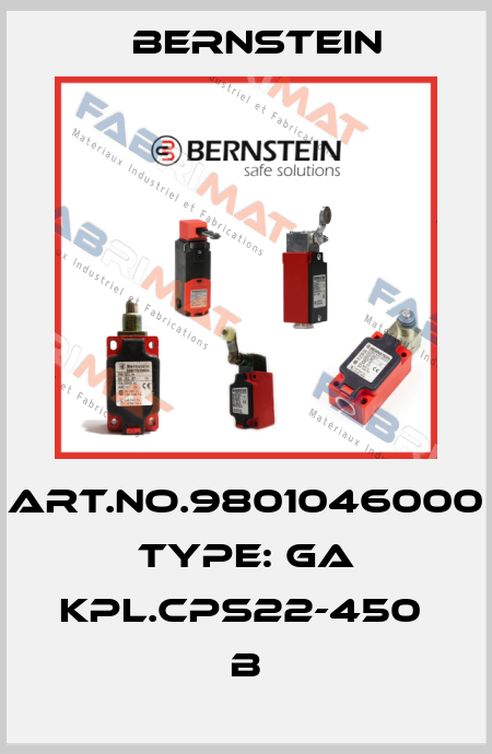 Art.No.9801046000 Type: GA KPL.CPS22-450             B Bernstein