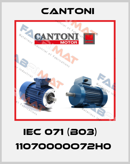 IEC 071 (B03)    11070000O72H0  Cantoni