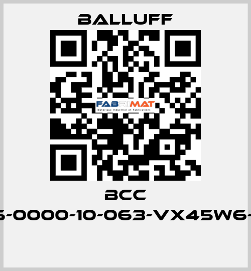 BCC A315-0000-10-063-VX45W6-020  Balluff