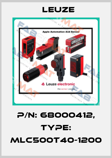 p/n: 68000412, Type: MLC500T40-1200 Leuze