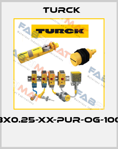 CABLE8x0.25-XX-PUR-OG-100M/TXO  Turck