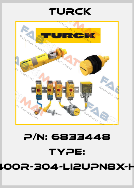 P/N: 6833448 Type: PS400R-304-LI2UPN8X-H1141 Turck