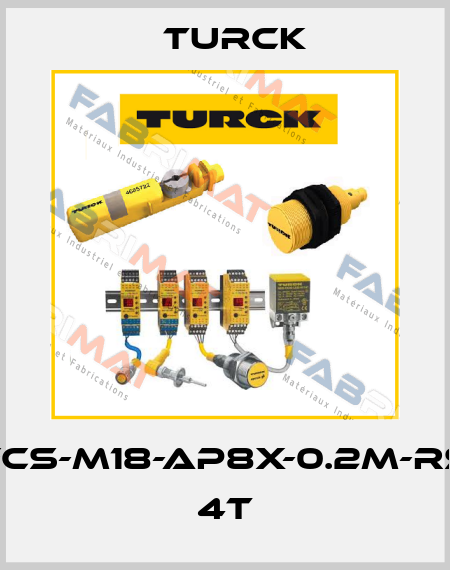 FCS-M18-AP8X-0.2M-RS 4T Turck