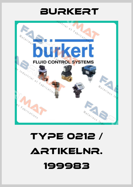 Type 0212 / Artikelnr. 199983 Burkert