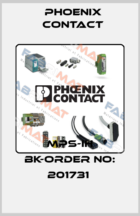 MPS-IH BK-ORDER NO: 201731  Phoenix Contact