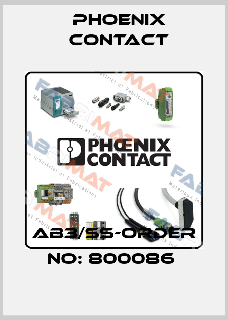 AB3/SS-ORDER NO: 800086  Phoenix Contact