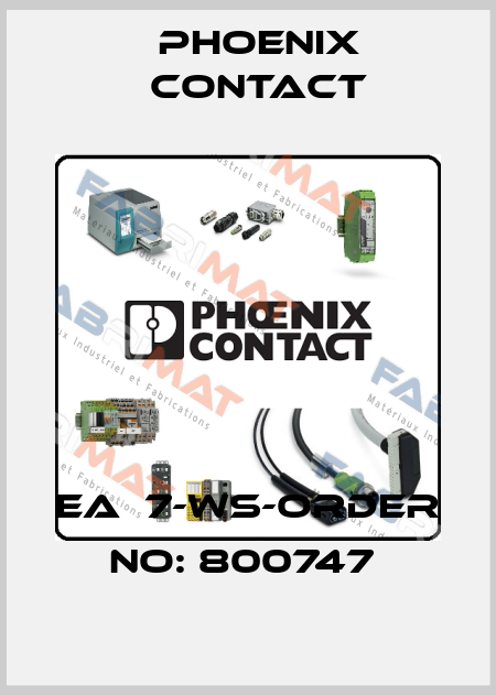 EA  7-WS-ORDER NO: 800747  Phoenix Contact
