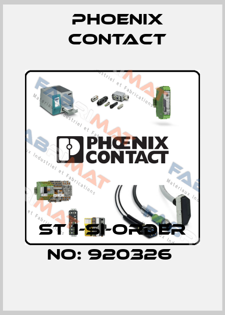ST 1-SI-ORDER NO: 920326  Phoenix Contact