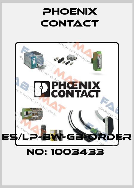 ES/LP-BW-GB-ORDER NO: 1003433  Phoenix Contact