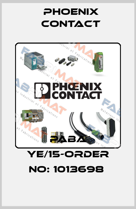 PABA YE/15-ORDER NO: 1013698  Phoenix Contact