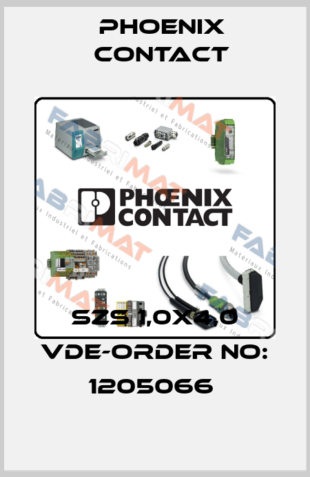 SZS 1,0X4,0 VDE-ORDER NO: 1205066  Phoenix Contact
