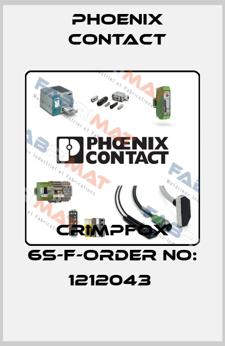 CRIMPFOX 6S-F-ORDER NO: 1212043  Phoenix Contact