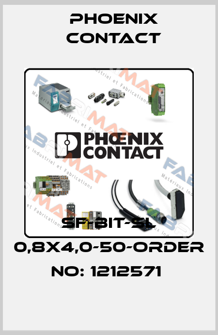 SF-BIT-SL 0,8X4,0-50-ORDER NO: 1212571  Phoenix Contact