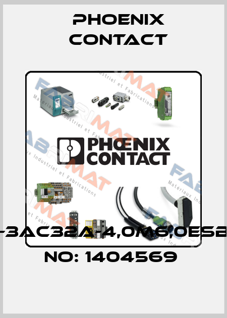EV-T2M3PC-3AC32A-4,0M6,0ESBK00-ORDER NO: 1404569  Phoenix Contact