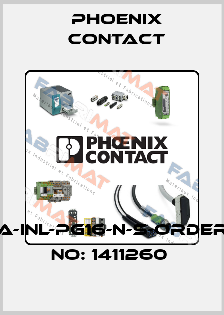 A-INL-PG16-N-S-ORDER NO: 1411260  Phoenix Contact