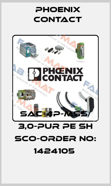 SAC-4P-MSS/ 3,0-PUR PE SH SCO-ORDER NO: 1424105  Phoenix Contact