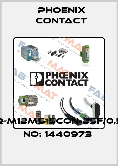 SACC-SQ-M12MS-5CON-25F/0,5-ORDER NO: 1440973  Phoenix Contact