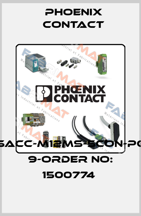 SACC-M12MS-5CON-PG 9-ORDER NO: 1500774  Phoenix Contact