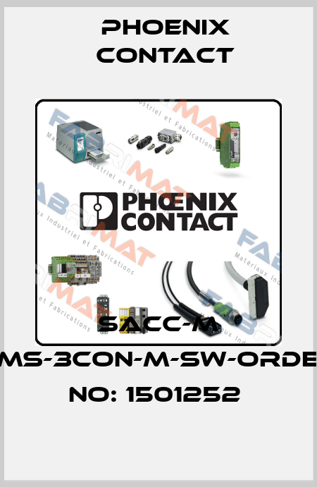 SACC-M 8MS-3CON-M-SW-ORDER NO: 1501252  Phoenix Contact