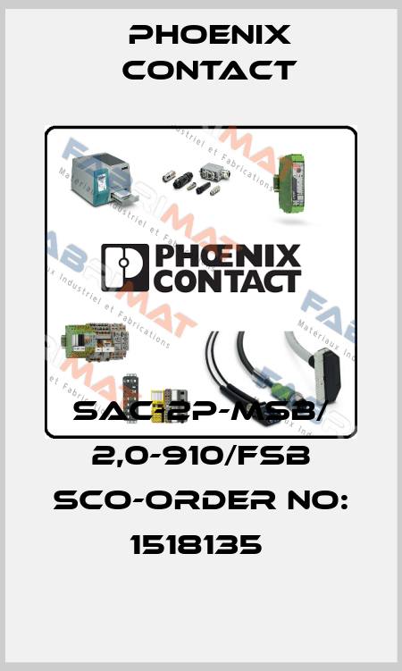 SAC-2P-MSB/ 2,0-910/FSB SCO-ORDER NO: 1518135  Phoenix Contact