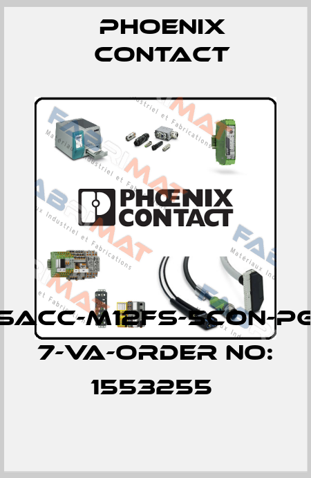 SACC-M12FS-5CON-PG 7-VA-ORDER NO: 1553255  Phoenix Contact