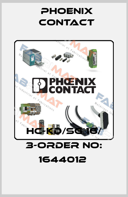 HC-KD/SG 16/ 3-ORDER NO: 1644012  Phoenix Contact