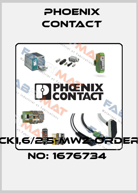 CK1,6/2,5-MWZ-ORDER NO: 1676734  Phoenix Contact