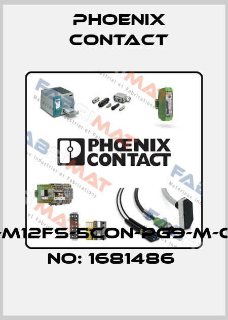 SACC-M12FS-5CON-PG9-M-ORDER NO: 1681486  Phoenix Contact