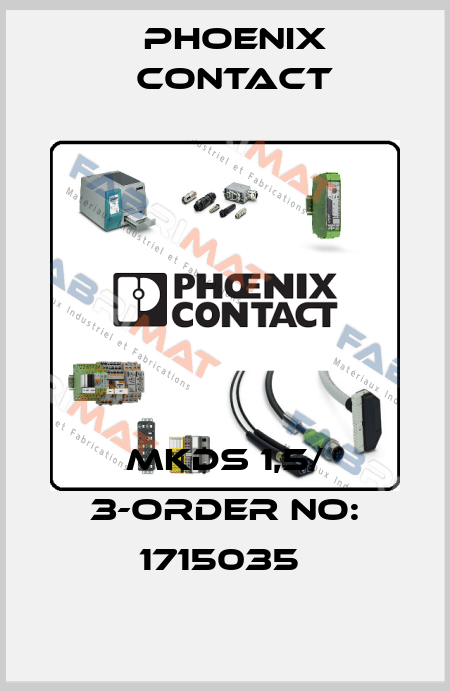MKDS 1,5/ 3-ORDER NO: 1715035  Phoenix Contact