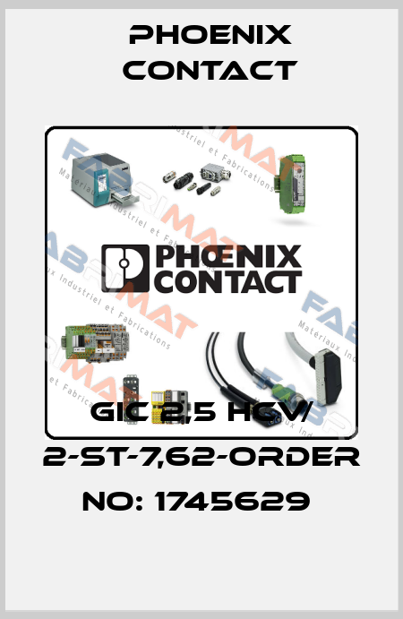 GIC 2,5 HCV/ 2-ST-7,62-ORDER NO: 1745629  Phoenix Contact