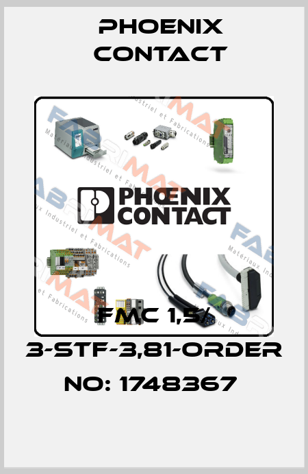 FMC 1,5/ 3-STF-3,81-ORDER NO: 1748367  Phoenix Contact