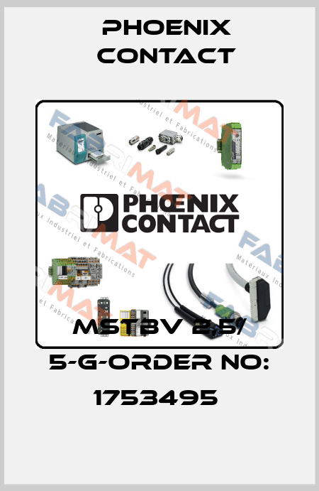 MSTBV 2,5/ 5-G-ORDER NO: 1753495  Phoenix Contact