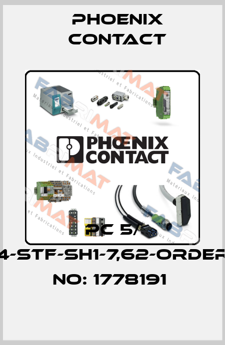 PC 5/ 4-STF-SH1-7,62-ORDER NO: 1778191  Phoenix Contact