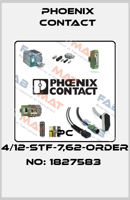PC 4/12-STF-7,62-ORDER NO: 1827583  Phoenix Contact