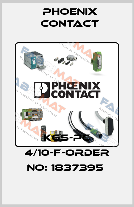 KGS-PC 4/10-F-ORDER NO: 1837395  Phoenix Contact